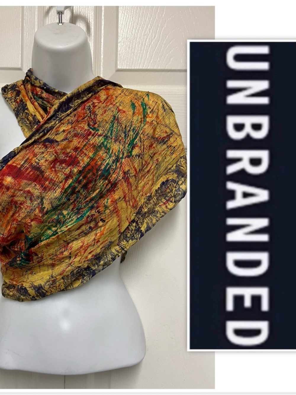UNBRANDED Artistic Silk Scarf